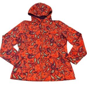 REI Girls' XL (18) Hooded Soft Shell‎ Jacket – Paisley Print, Fleece Lined